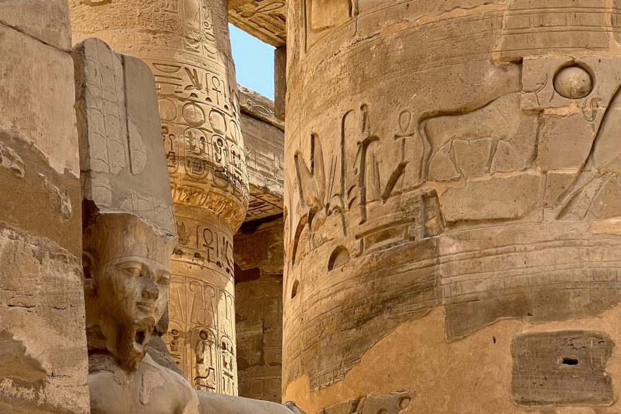 Karnak — the vast temple complex of ancient Thebes.